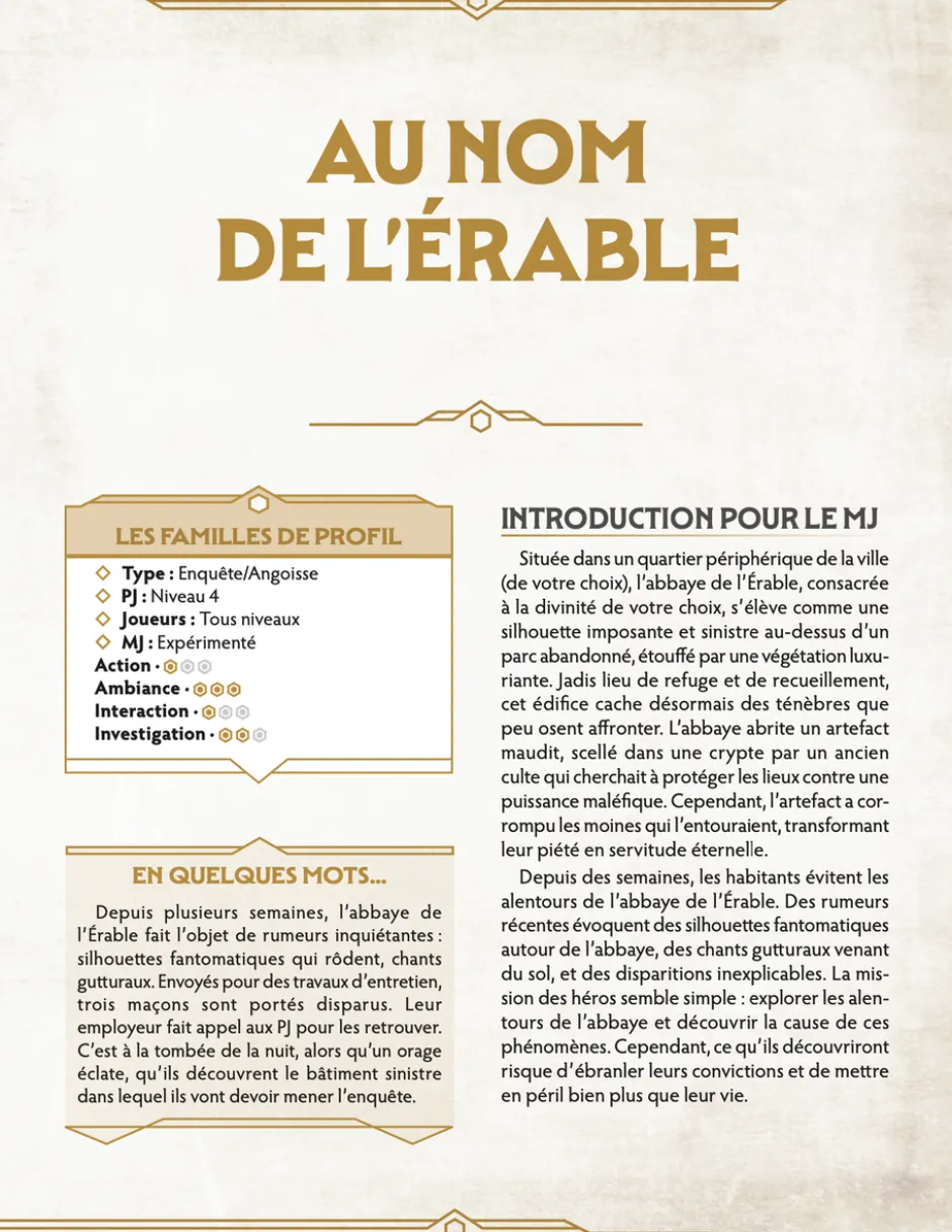 Au nom de l'érable - Chroniques Oubliées 2ème Edition