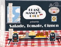 Blanc manger coco: salade, tomate, oignons