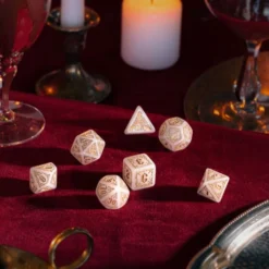 Bloodsucker Dice Set: Immortal (White / Gold)
