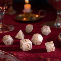 Bloodsucker Dice Set: Immortal (White / Gold)