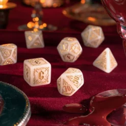 Bloodsucker Dice Set: Immortal (White / Gold)