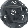 Bourse à dés : d20 Plush Dice Bag: Black