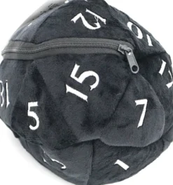 Bourse à dés : d20 Plush Dice Bag: Black