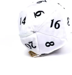Bourse à dés : d20 Plush Dice Bag: White