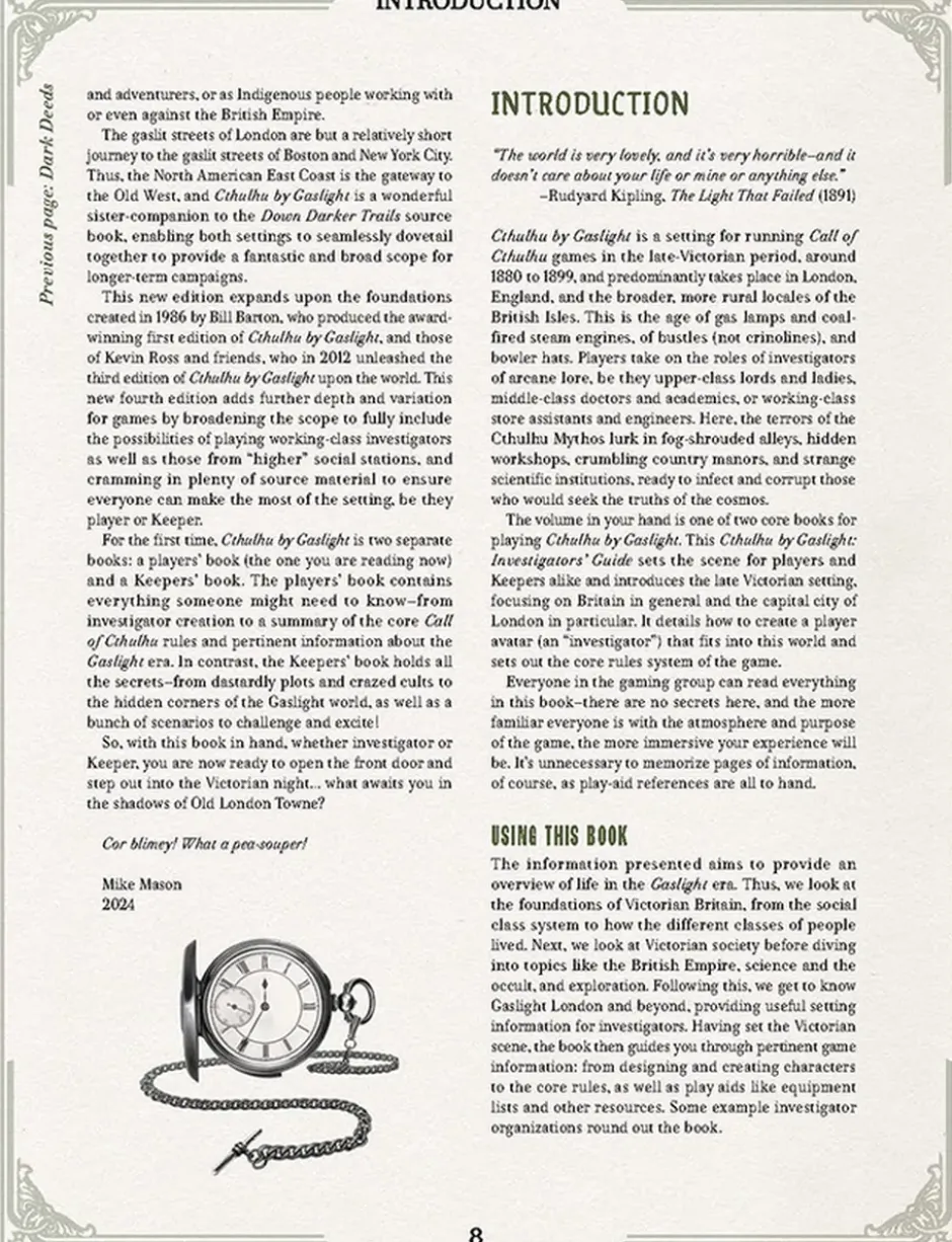 Call of Cthulhu: Cthulhu by Gaslight Investigator’s Guide VO