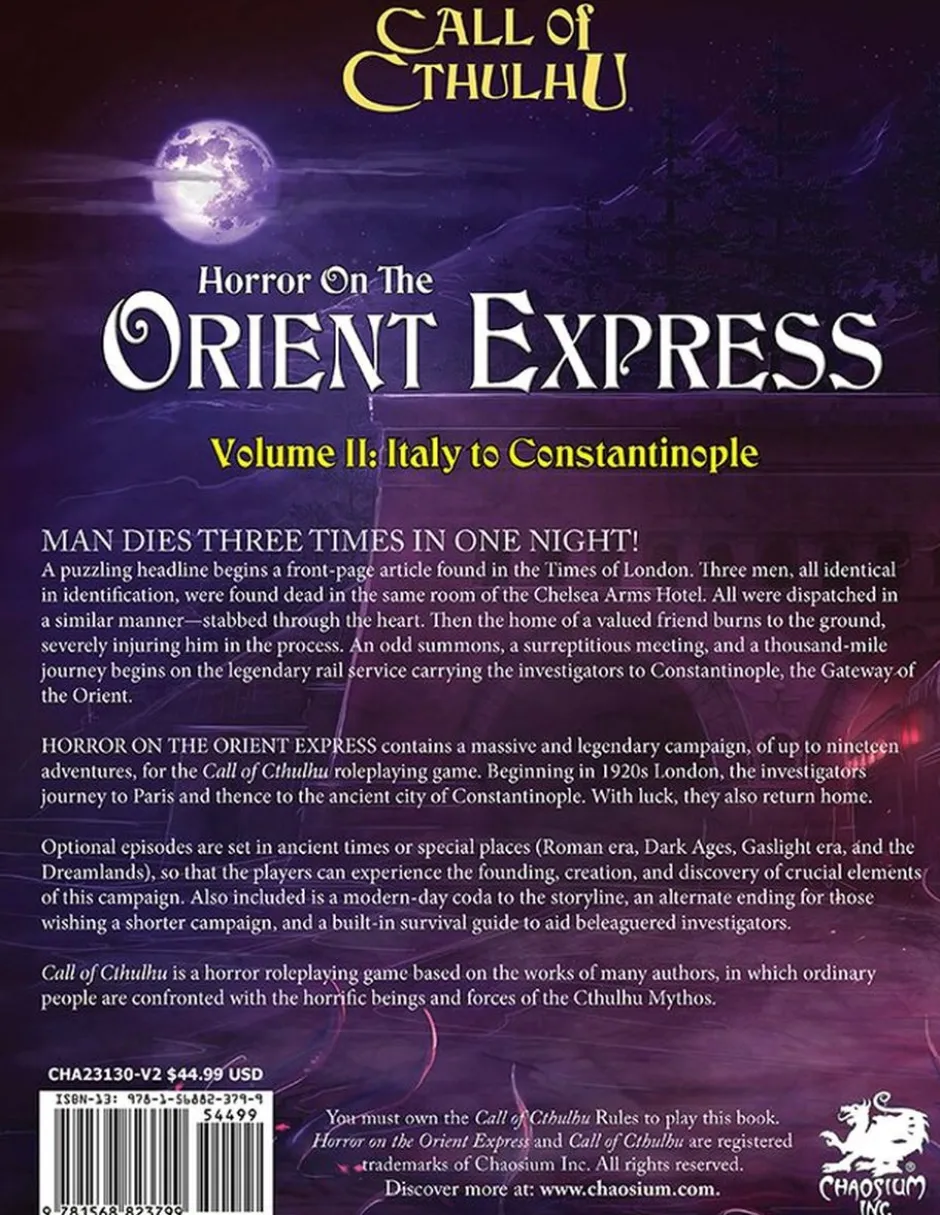 Call of Cthulhu: Horror on the Orient Express VO