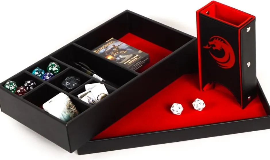 Coffret de rangement à Dés avec Tour à Dés intégrée