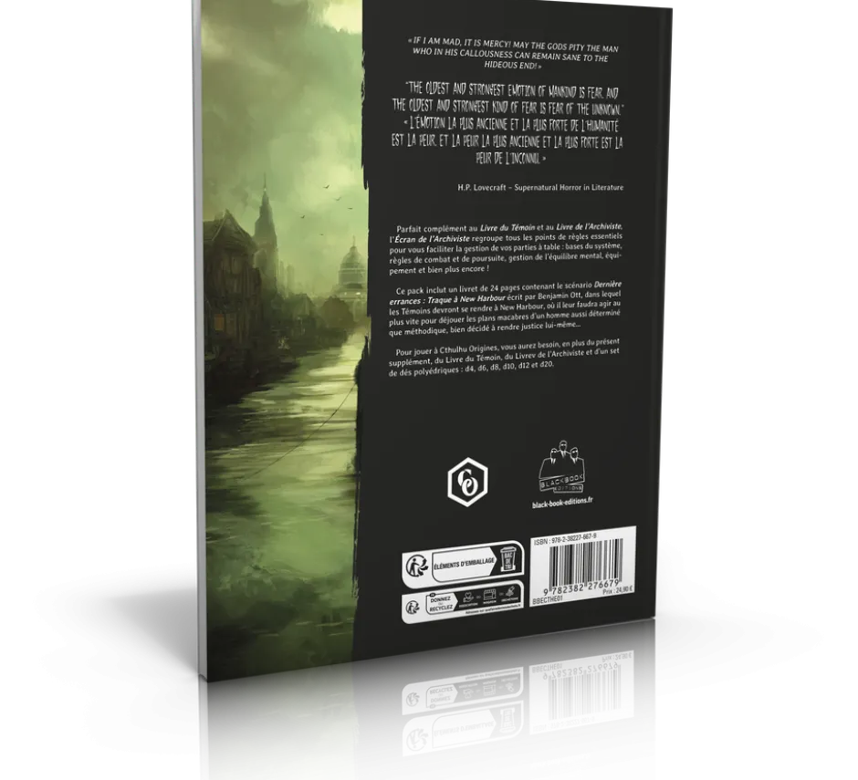 Cthulhu Origines - Ecran de jeu