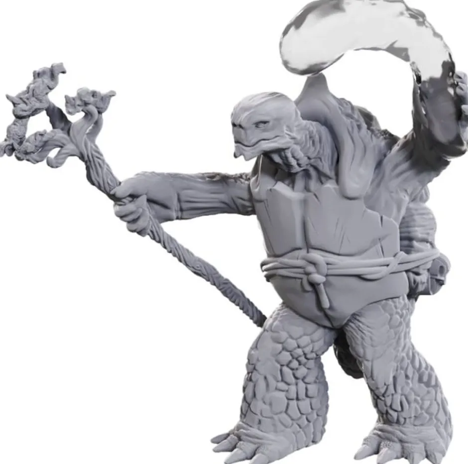 D&D Nolzur's Marvelous Miniatures: Tortle Druid & Wild Shape Giant Lizard