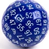 D100 en résine : bleu