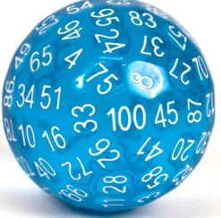 D100 en résine : bleu transparent