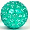 D100 en résine : vert transparent