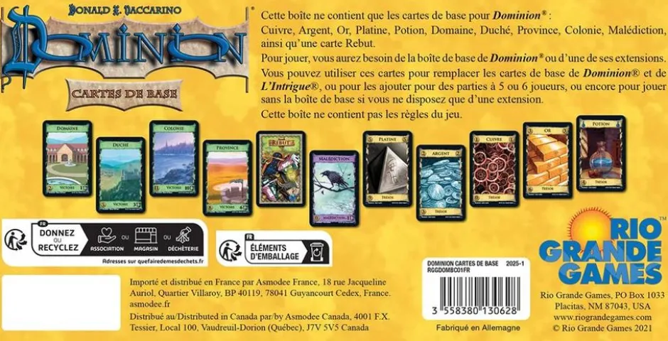 Dominion : Cartes de base