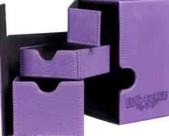 Double Deck Box Epic Forge Violet : 100 cartes et rangement Dés