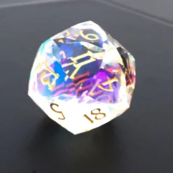 Dés D20 en Verre 30mm – Édition Artisanale Surdimensionnée