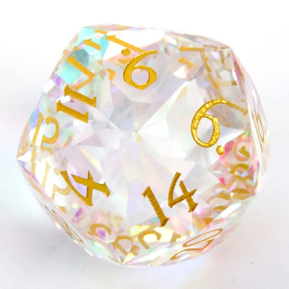 Dés D20 en Verre 30mm – Édition Artisanale Surdimensionnée