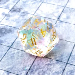 Dés D20 en Verre 30mm – Édition Artisanale Surdimensionnée