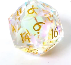Dés D20 en Verre 30mm – Édition Artisanale Surdimensionnée