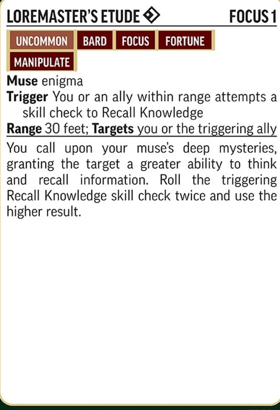 Focus Spell Cards Remastered VO