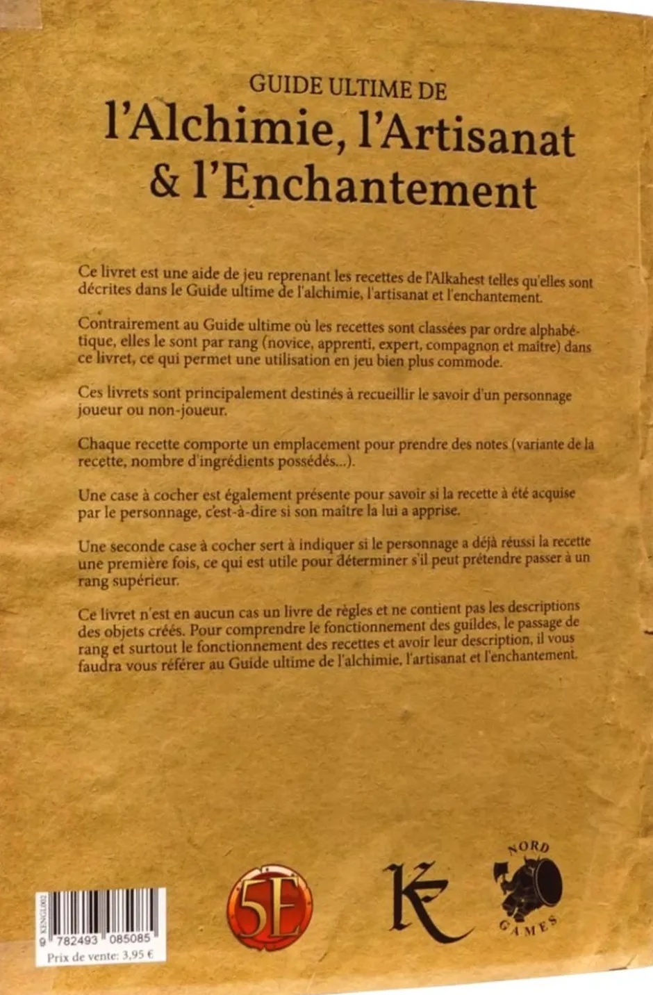 Guide ultime de l'Alchimie, l'Artisanat et l'Enchantement : Livre de recettes Alkahest (5E)