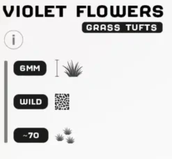 Herbes synthétiques : Violet Flowers