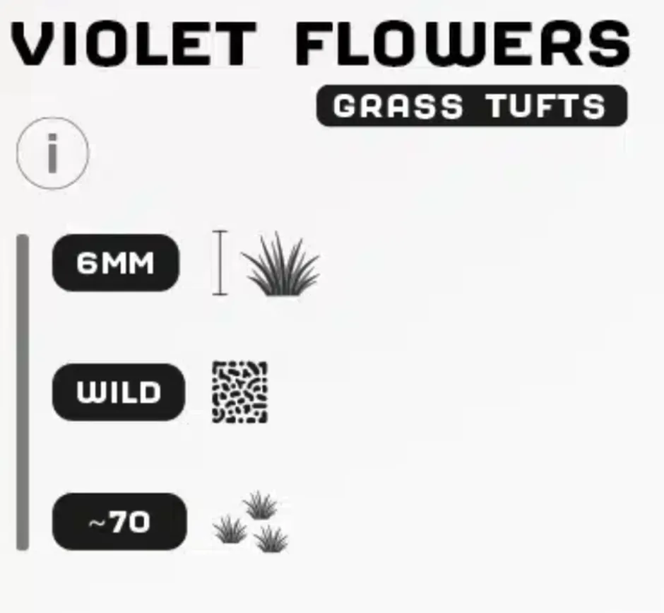 Herbes synthétiques : Violet Flowers