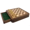 Jeu d'Échecs Magnétique à Tiroir en Bois (25cm)