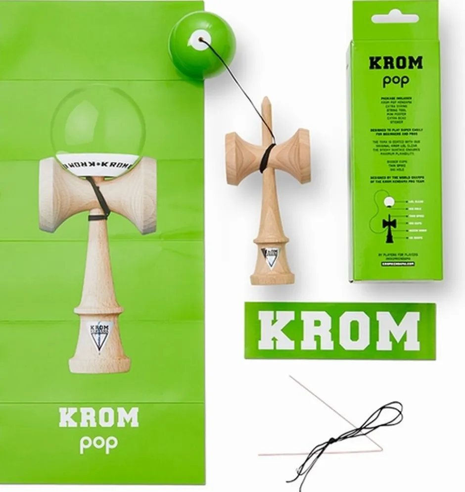 Kendama Krom- Pop lol lime green