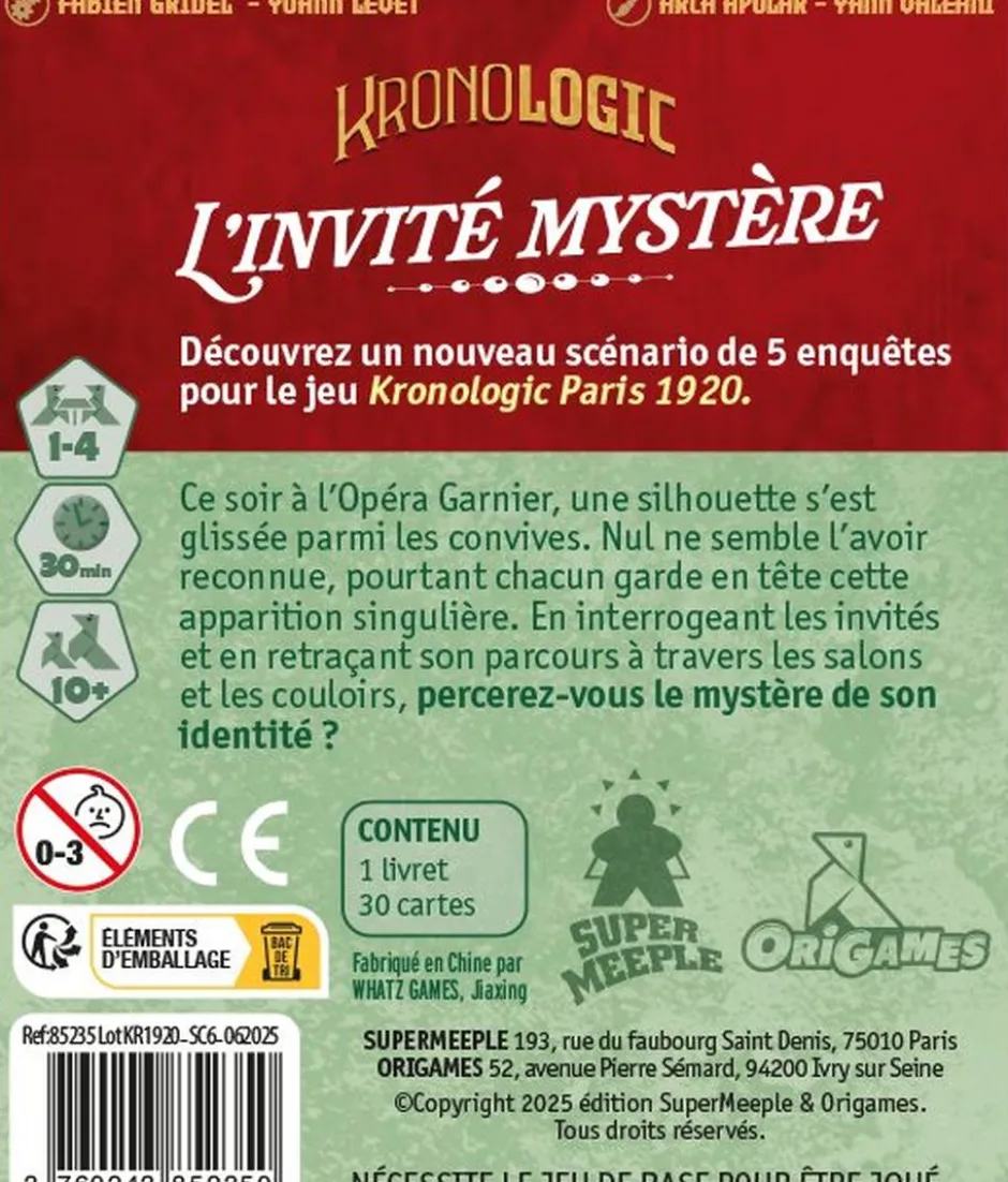Kronologic - Paris 1920 : L'Invité Mystère (Ext.)