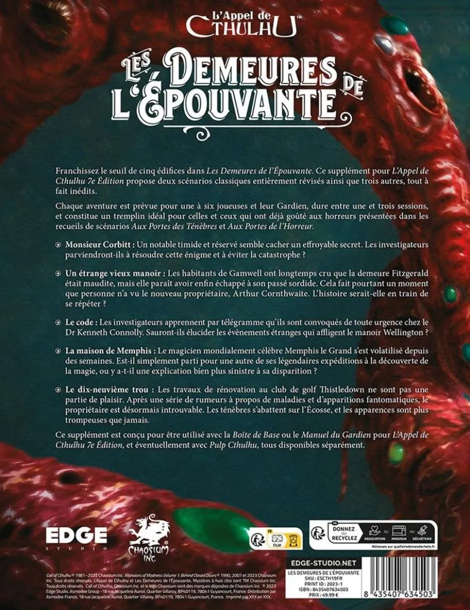 L'Appel de Cthulhu : Les demeures de l'épouvante