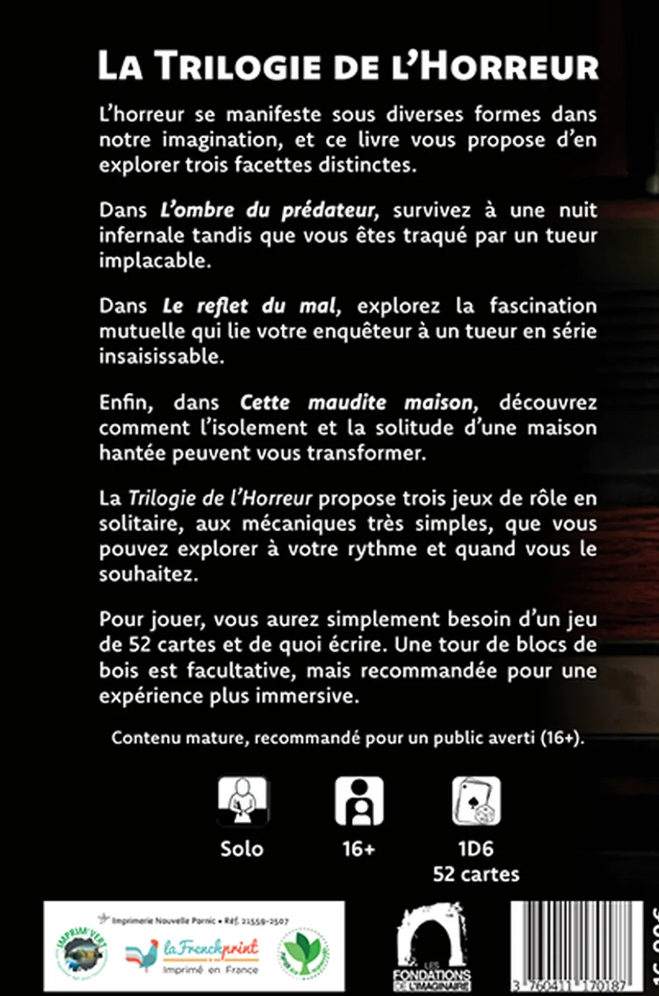 La Trilogie de L'Horreur - Jeu de Rôle solo