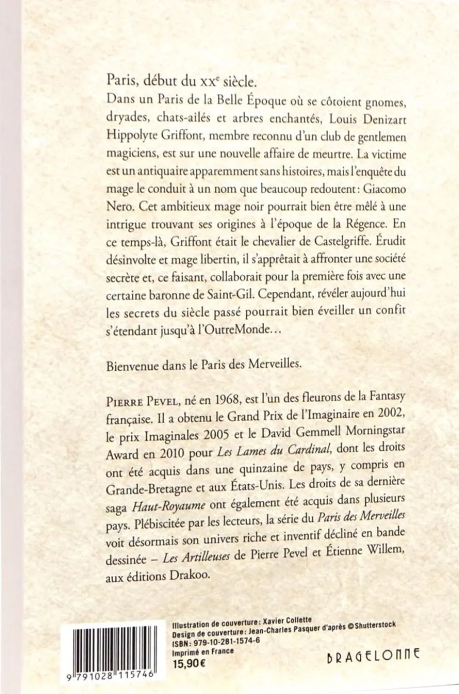 Le Paris des merveilles T02 : L'Élixir d'oubli