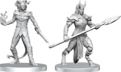 Pathfinder Deep Cuts Unpainted Miniatures - Vordine (Infantry Devil) & Pitborn Rogue