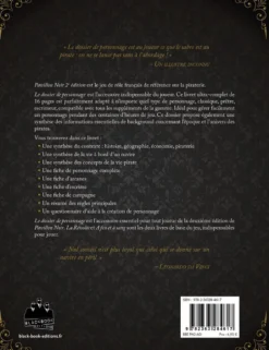 Pavillon Noir 2 - Dossier de Personnage