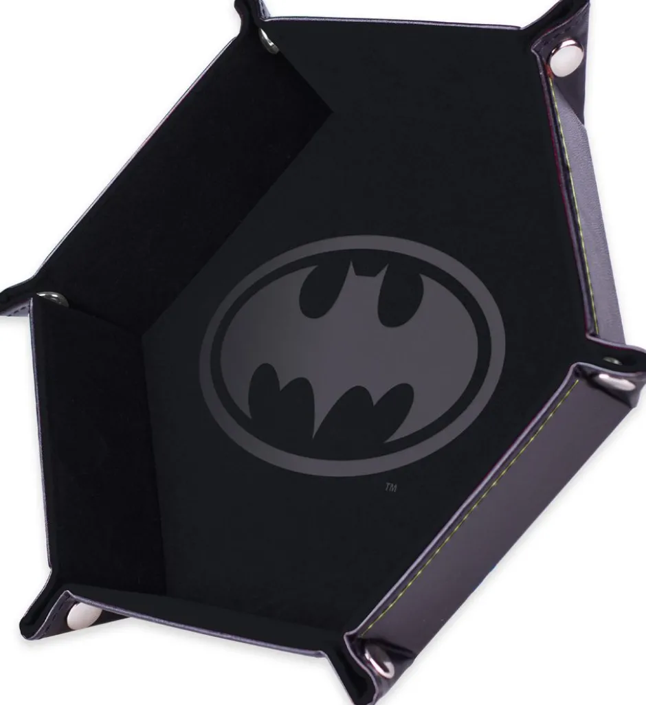 Piste de dés - Batman - Noire - 19 x 19 cm - Cuir et velours