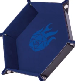 Piste de dés - Critical Blue- 19 x 19 cm - Cuir et velours