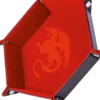 Piste de dés - Red Dragon - 19 x 19 cm - Cuir et velours