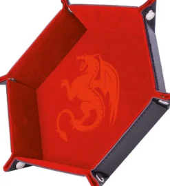 Piste de dés - Red Dragon - 19 x 19 cm - Cuir et velours