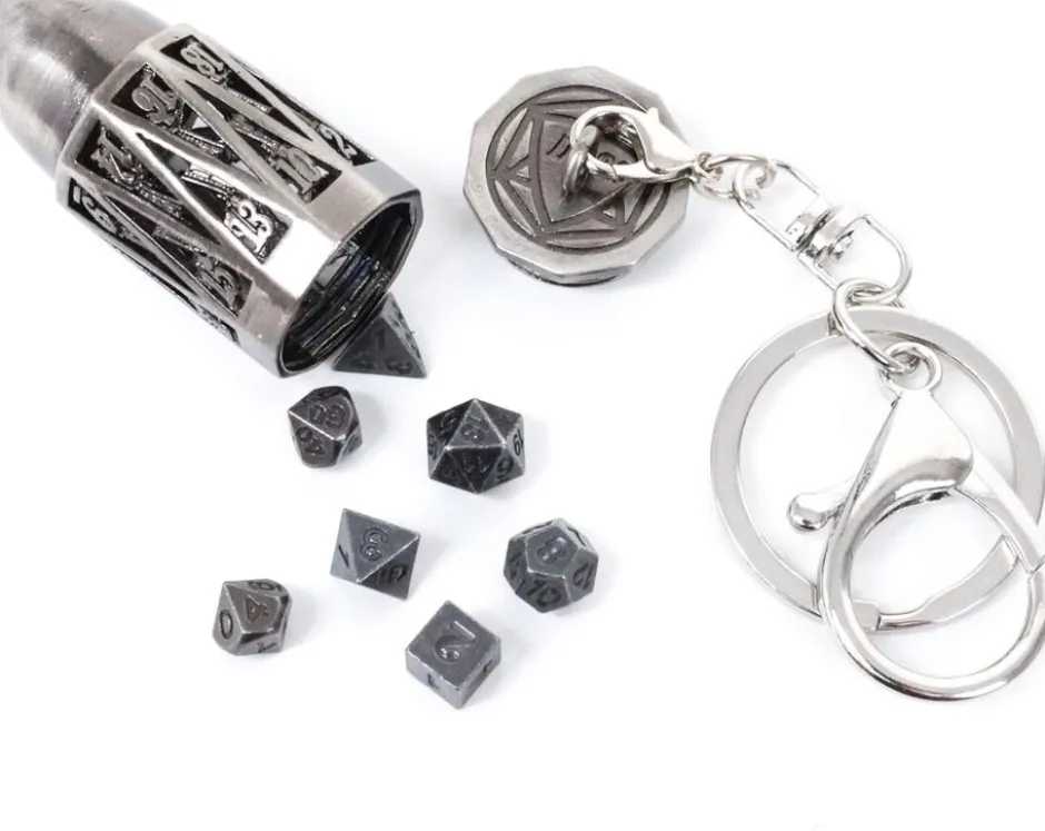 Porte-clés Balle & Mini Dés – Collection Gunslinger