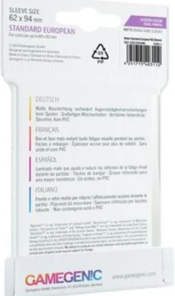 Protège-cartes : Gamegenic Standard European Matte Sleeves (62x94mm)
