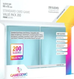 Protège-cartes : Gamegenic Standard Sleeves Value Pack Prime Sleeves x 200 (66 x 91 mm)