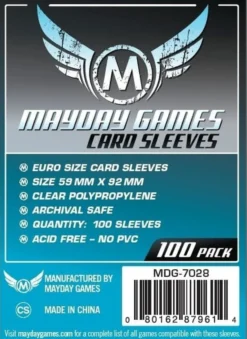 Protège-cartes : Mayday Games Card 59x92mm Euro STANDARD