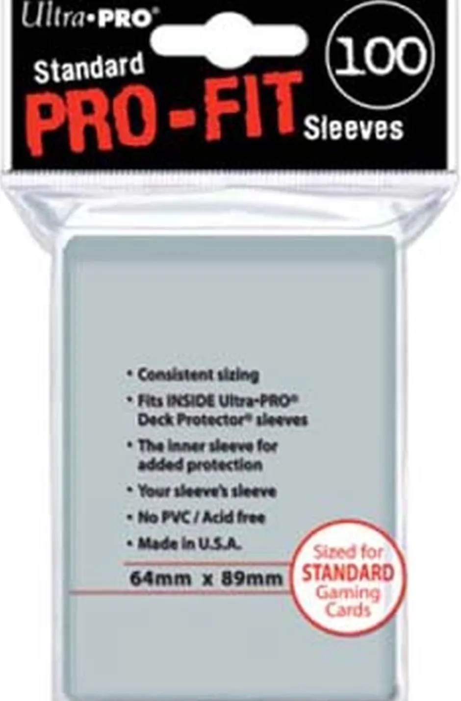 Protège-cartes : PRO-Fit Standard Inner Sleeves (64 x 89 mm)