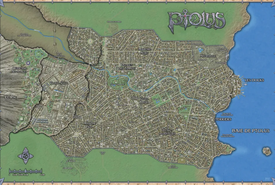 Ptolus, la cité du Pic - Playmat XL