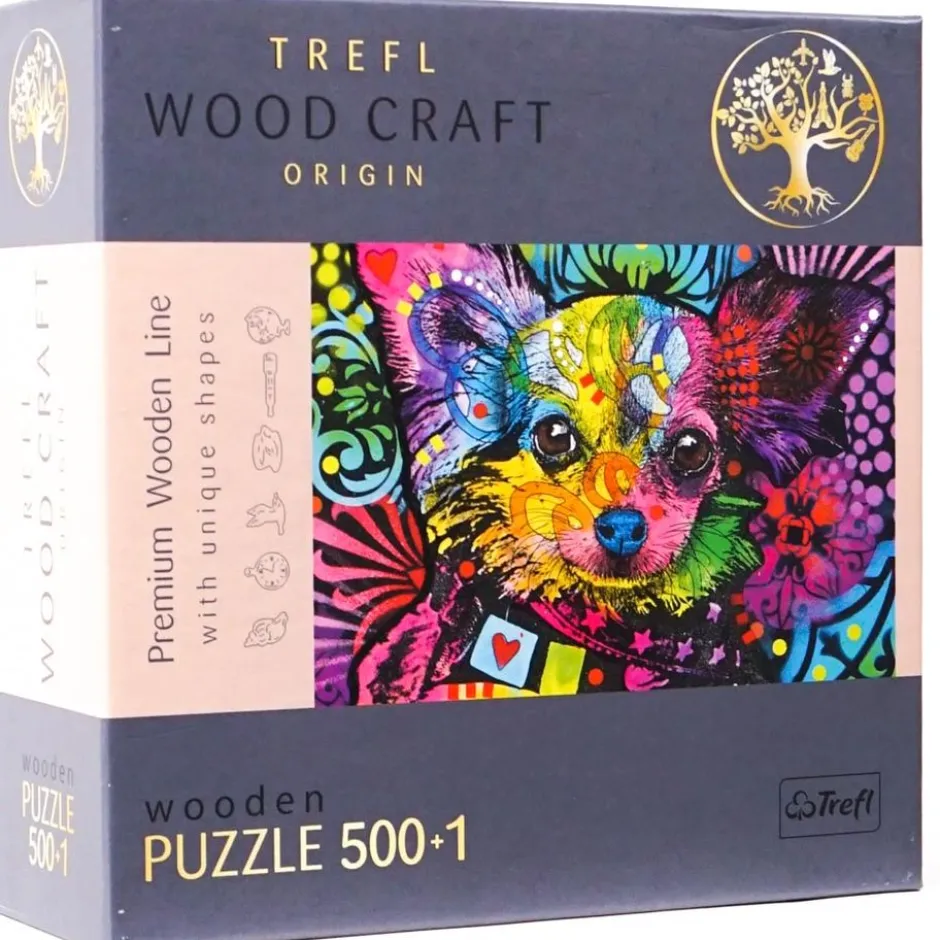 Puzzle 500 pièces en bois - Colorfull Puppy