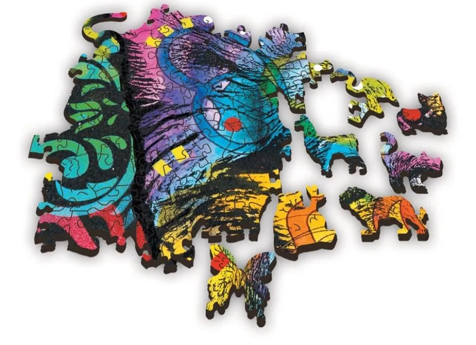 Puzzle 500 pièces en bois - Colorfull Puppy