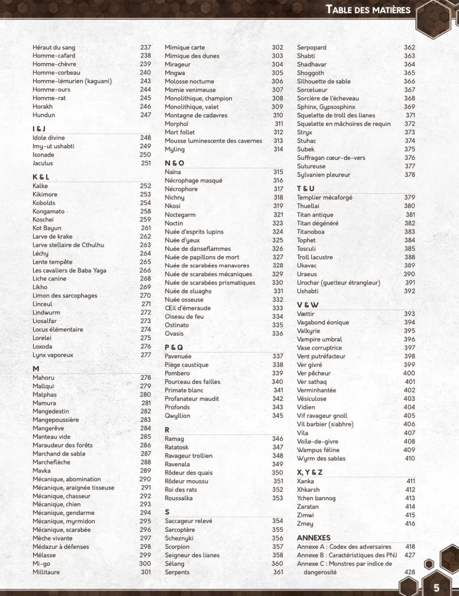 Role'n Play - Codex des monstres volume 1