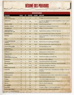Savage Worlds Adventure Edition - Aides de jeu