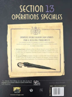Section 13 : Opérations Spéciales