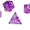 Set de dés - angles acérés - Violets